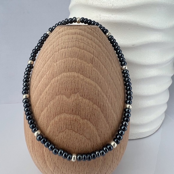 GUNMETAL Glass Beaded Anklet - Picture 11 of 11